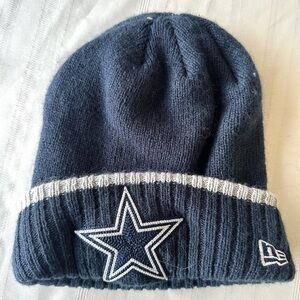 New Era Navy Blue Knit Beanie with Star Logo